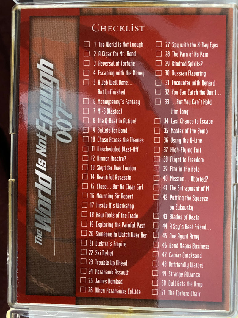 James Bond The World Is Not Enough Base Card Set 90 Cards Inkworks 1999   - TvMovieCards.com