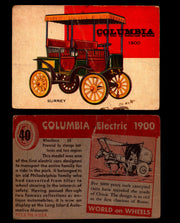 World on Wheels Topps 1954 Vintage Trading Cards #1-#100 You Pick Singles #40 1900 Columbia Surrey  - TvMovieCards.com