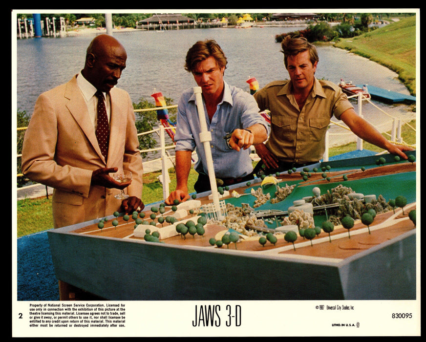 Jaws 3-D (1983) Lobby Card (Set of 8) Original 8 x 10 Dennis Quaid   - TvMovieCards.com