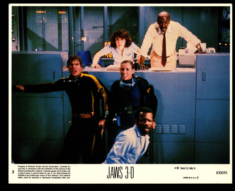 Jaws 3-D (1983) Lobby Card (Set of 8) Original 8 x 10 Dennis Quaid   - TvMovieCards.com