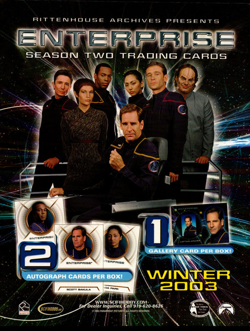 Star Trek Enterprise Season 2 Trading Card Dealer Sell Sheet Sale Ad 2003   - TvMovieCards.com