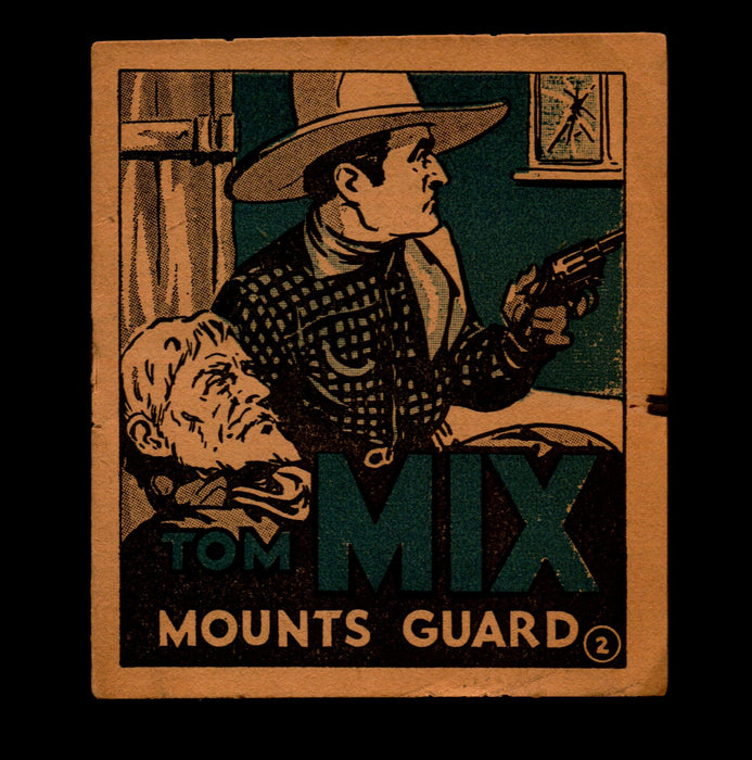 Tom Mix "Mounts Guard" Adventure Stories #2 1934 National Chicle Chewing Gum   - TvMovieCards.com