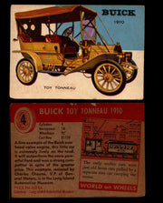 World on Wheels Topps 1954 Vintage Trading Cards #1-#100 You Pick Singles #4 1910 Buick Toy Tonneau  - TvMovieCards.com
