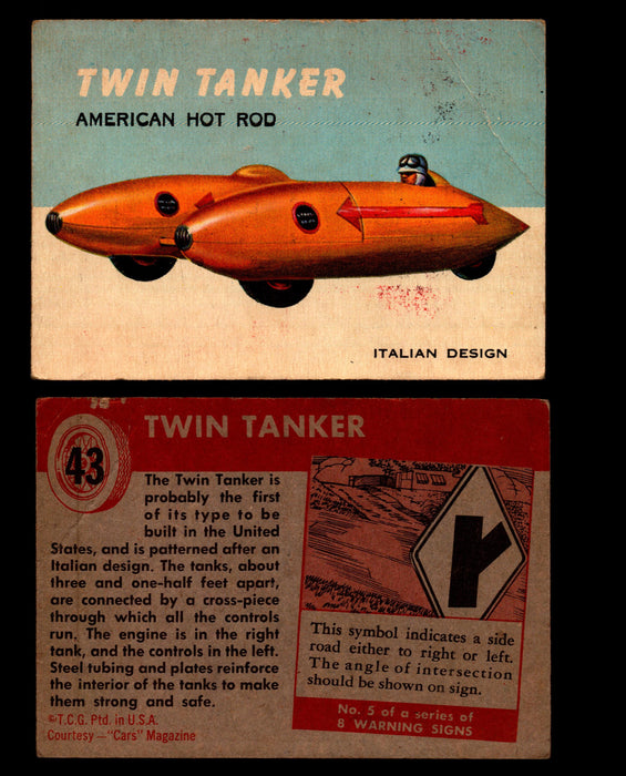 World on Wheels Topps 1954 Vintage Trading Cards #1-#100 You Pick Singles #43 Twin Tanker American Hot Rod  - TvMovieCards.com