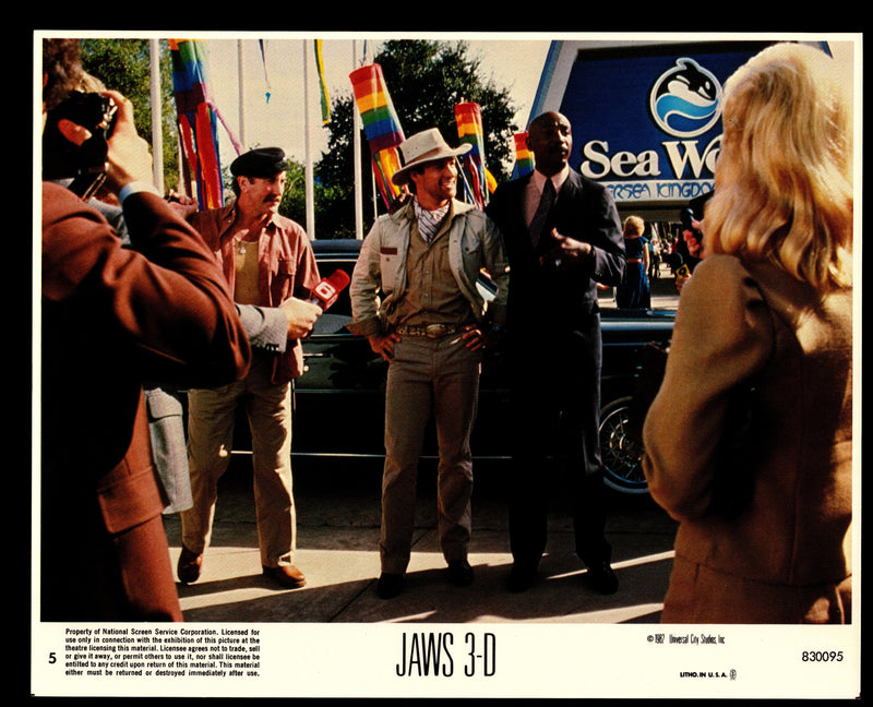Jaws 3-D (1983) Lobby Card (Set of 8) Original 8 x 10 Dennis Quaid   - TvMovieCards.com