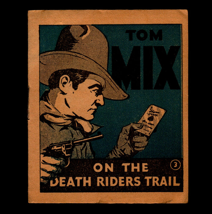 Tom Mix Death Riders Trail Adventure Stories #3 1934 National Chicle Chewing Gum   - TvMovieCards.com