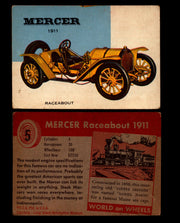 World on Wheels Topps 1954 Vintage Trading Cards #1-#100 You Pick Singles #5 1911 Mercer Raceabout  - TvMovieCards.com