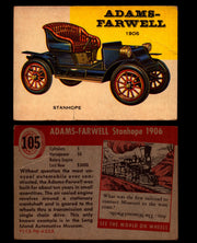 World on Wheels Topps 1954 Vintage Trading Cards #101-#160 You Pick Singles #105 1906 Adams-Farwell Stanhope  - TvMovieCards.com