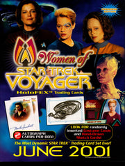 Women of Star Trek Voyager Trading Card Dealer Sell Sheet Sale Ad 2001   - TvMovieCards.com