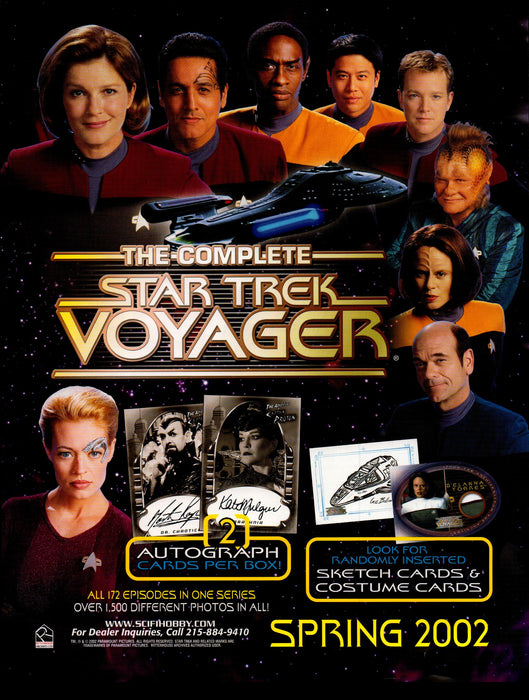 The Complete Star Trek Voyager Trading Card Dealer Sell Sheet Sale Ad 2002   - TvMovieCards.com