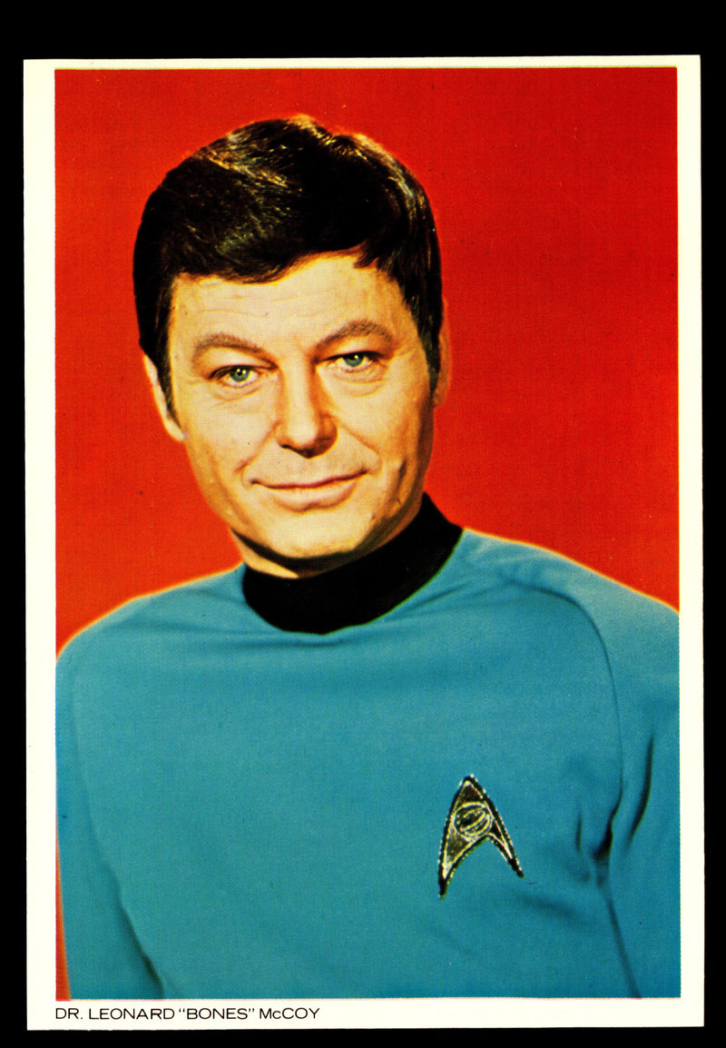 STAR TREK TOS The Original Series (48) PostCard Set 1977 You Pick Card Number #8 Dr. Leonard "Bones" McCoy  - TvMovieCards.com