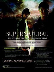 Supernatural Season One 1 Trading Card Dealer Sell Sheet Promotional Sale 2006   - TvMovieCards.com