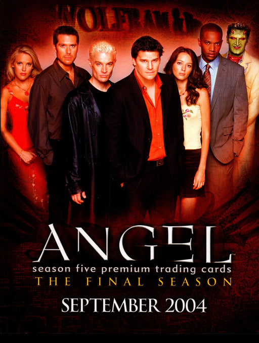 Angel Season 5 Final Season Trading Card Dealer Sell Sheet Promotional Sale 2004   - TvMovieCards.com