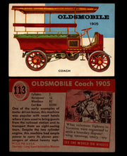 World on Wheels Topps 1954 Vintage Trading Cards #101-#160 You Pick Singles #113 1905 Oldsmobile Coach  - TvMovieCards.com