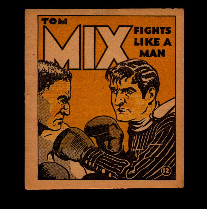 Tom Mix "Fights Like a Man" Adventure Stories #12 1934 National Chicle Gum   - TvMovieCards.com