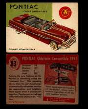 World on Wheels Topps 1954 Vintage Trading Cards #1-#100 You Pick Singles #83 1953 Pontiac Chieftain Convertible  - TvMovieCards.com
