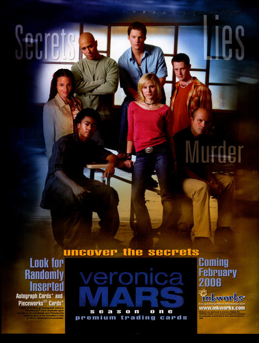 Veronica Mars Season One 1 Trading Card Dealer Sell Sheet Promotional Sale 2007   - TvMovieCards.com