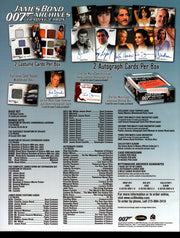 James Bond 007 Archives Trading Card Dealer Sell Sheet Sale Ad 2009   - TvMovieCards.com