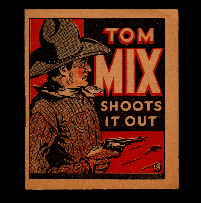 Tom Mix "Shoots it Out" Adventure Stories #18 1934 National Chicle Gum   - TvMovieCards.com