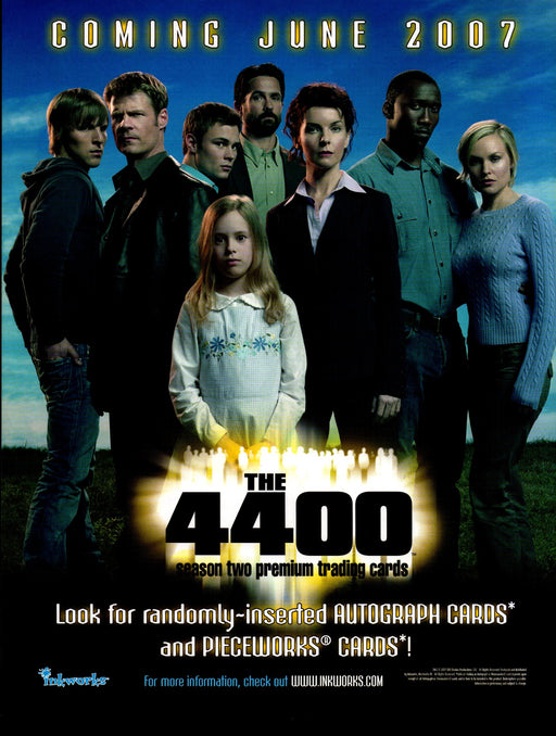 The 4400 Season Two 2 Trading Card Dealer Sell Sheet Promotional Sale 2007   - TvMovieCards.com