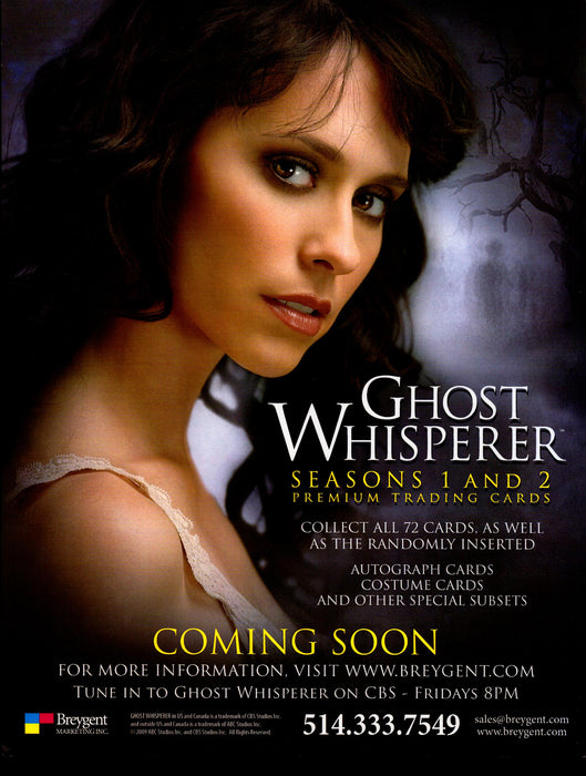 Ghost Whisperer Season 1 & 2 Trading Card Dealer Sell Sheet Promotional Sale 200   - TvMovieCards.com