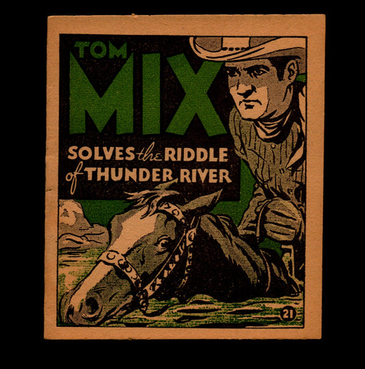 Tom Mix "Solves the Riddle" Adventure Stories #21 1934 National Chicle Gum   - TvMovieCards.com