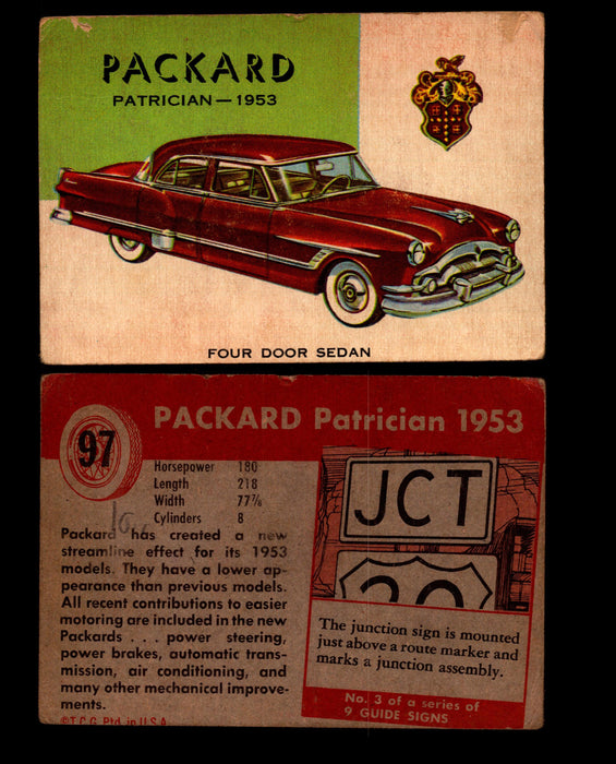 World on Wheels Topps 1954 Vintage Trading Cards #1-#100 You Pick Singles #97 1953 Packard Patrician  - TvMovieCards.com