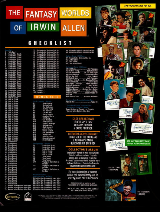 The Fantasy Worlds of Irwin Allen Trading Card Dealer Sell Sheet Sale Ad 2003   - TvMovieCards.com