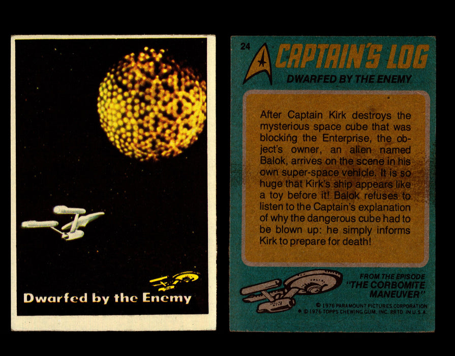Star Trek 1976 Vintage Topps Trading Card #1-88 You Pick Singles #24  - TvMovieCards.com