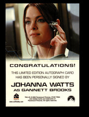 Star Trek Enterprise Season Four 4 Johanna Watts / Gannett Brooks Autograph Card   - TvMovieCards.com