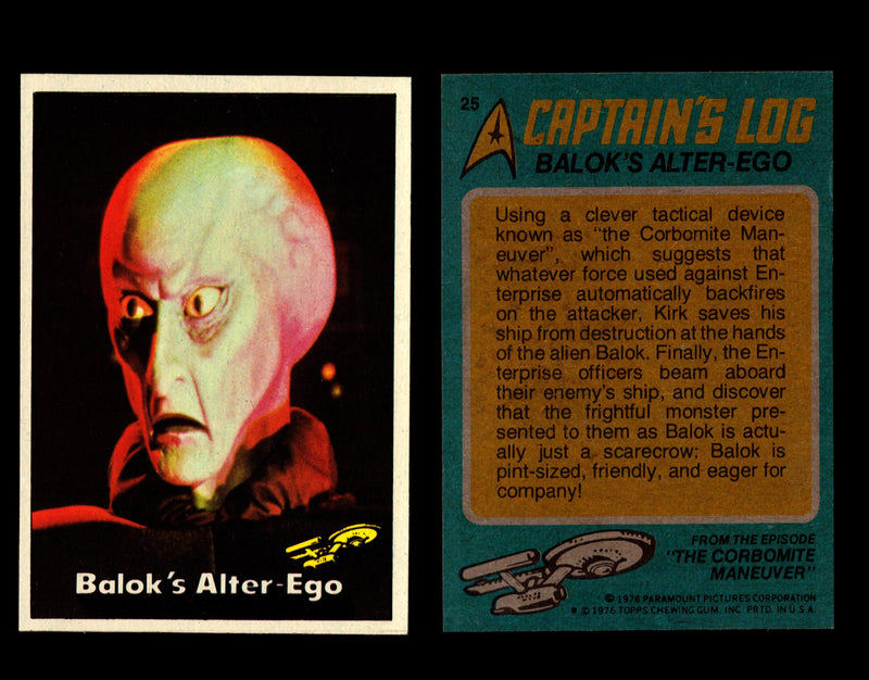 Star Trek 1976 Vintage Topps Trading Card #1-88 You Pick Singles #25  - TvMovieCards.com