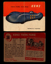 World on Wheels Topps 1954 Vintage Trading Cards #1-#100 You Pick Singles #38 Kenz Twin Ford Hot Rod  - TvMovieCards.com