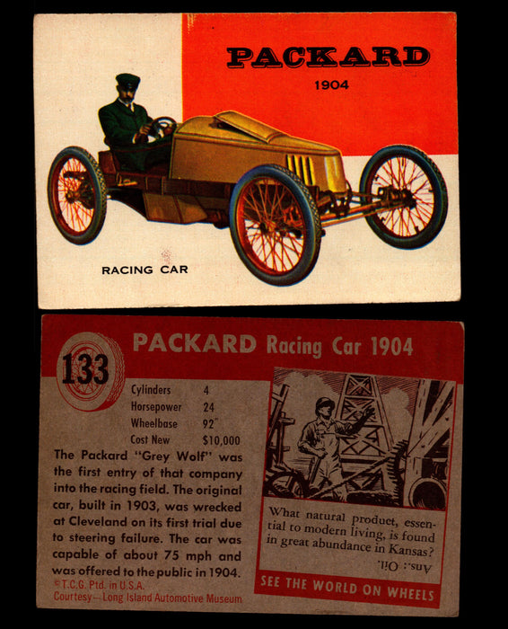 World on Wheels Topps 1954 Vintage Trading Cards #101-#160 You Pick Singles #133 1904 Packard Racing Car  - TvMovieCards.com