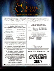 The Golden Compass Trading Card Dealer Sell Sheet Promotional Sale Inkworks 2007   - TvMovieCards.com