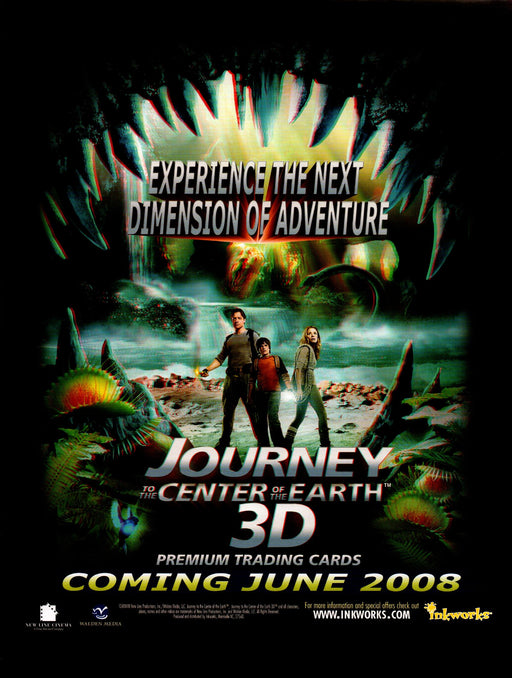 Journey to the Center of the Earth 3D Trading Card Dealer Sell Sheet Promotional   - TvMovieCards.com