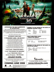 Journey to the Center of the Earth 3D Trading Card Dealer Sell Sheet Promotional   - TvMovieCards.com