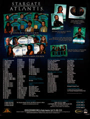 Stargate Atlantis Seasons 3 & 4 Trading Card Dealer Sell Sheet Promotional Sale   - TvMovieCards.com
