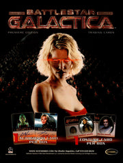 Battlestar Galactica Premiere Edition Trading Card Dealer Sell Sheet Sale Ad   - TvMovieCards.com