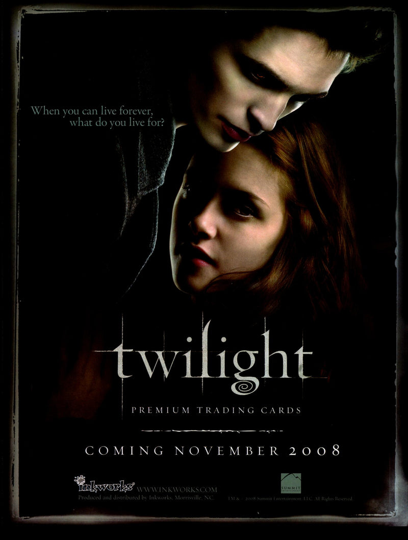 Twilight Trading Card Dealer Sell Sheet Sale Promo Ad Inkworks 2008   - TvMovieCards.com