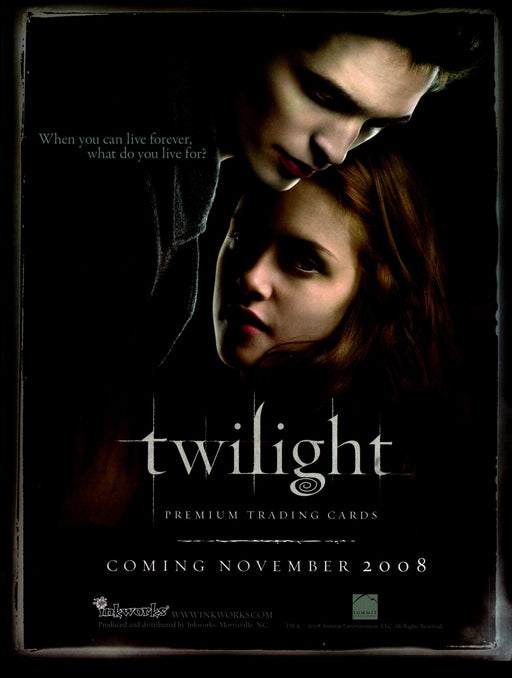 Twilight Trading Card Dealer Sell Sheet Sale Promo Ad Inkworks 2008   - TvMovieCards.com