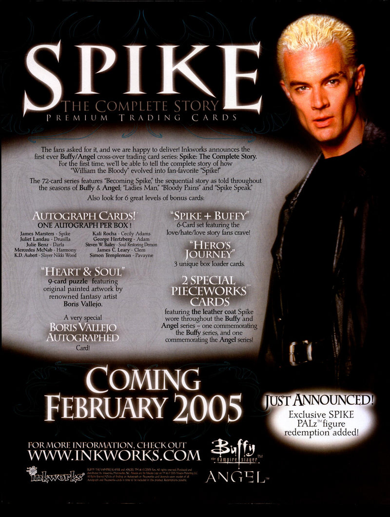 Spike The Complete Story Trading Card Dealer Sell Sheet Sale Promo Ad 2005   - TvMovieCards.com