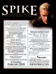 Spike The Complete Story Trading Card Dealer Sell Sheet Sale Promo Ad 2005   - TvMovieCards.com