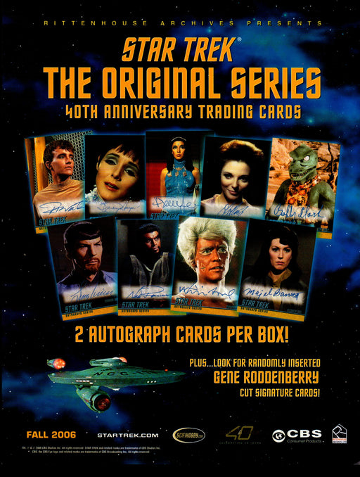 Star Trek TOS 40th Anniversary Series 1 Trading Card Dealer Sell Sheet Sale Ad   - TvMovieCards.com