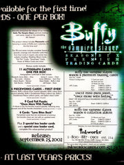 Buffy Season Six & Angel Season 3 Dealer Sell Sheet Sale Promo Ad Inkworks 2008   - TvMovieCards.com
