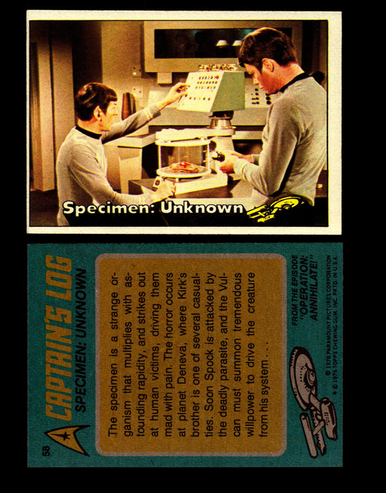 Star Trek 1976 Vintage Topps Trading Card #1-88 You Pick Singles #58  - TvMovieCards.com