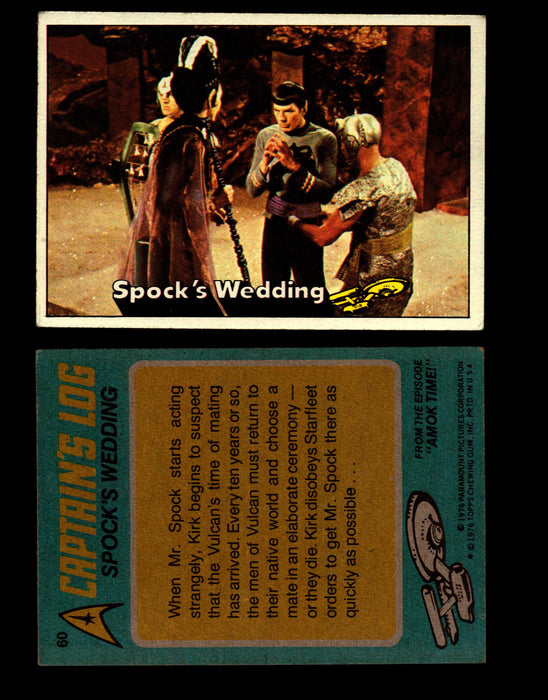 Star Trek 1976 Vintage Topps Trading Card #1-88 You Pick Singles #60  - TvMovieCards.com