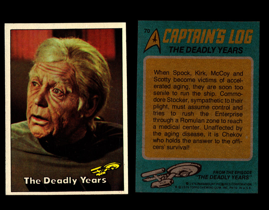 Star Trek 1976 Vintage Topps Trading Card #1-88 You Pick Singles #70  - TvMovieCards.com