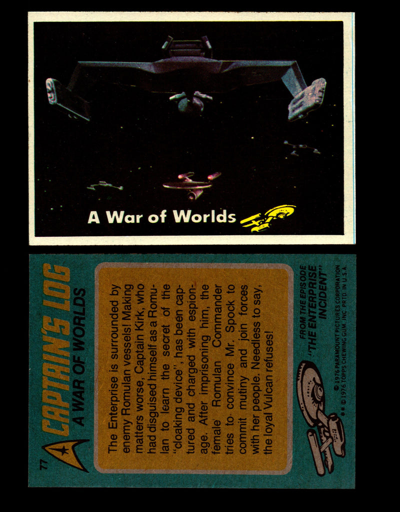 Star Trek 1976 Vintage Topps Trading Card #1-88 You Pick Singles #77  - TvMovieCards.com