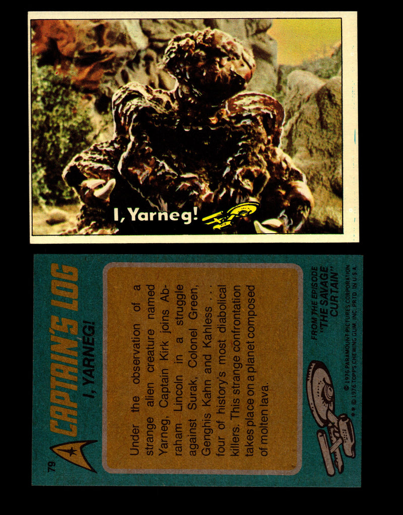 Star Trek 1976 Vintage Topps Trading Card #1-88 You Pick Singles #79  - TvMovieCards.com