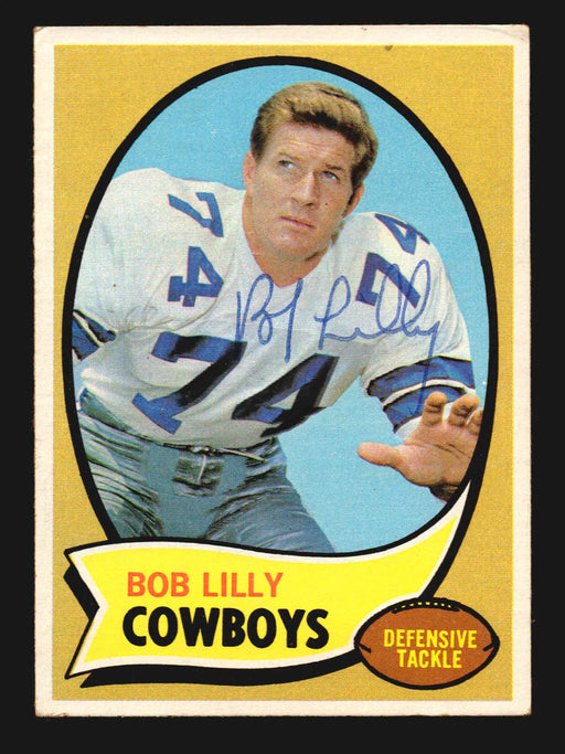 1970 Topps Football Autographed Signed Trading Card #87 Bob Lily Cowboys   - TvMovieCards.com